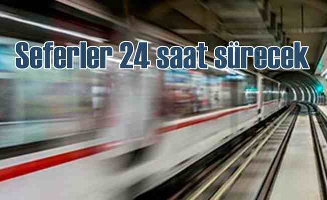 İstanbul'da şehir içi ulaşım 24 saat sürecek