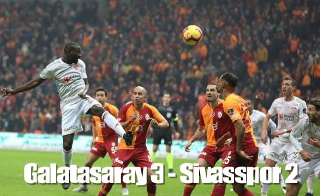 Gslatasaray nefes aldı,Galatasaray 3- Sivasspor 2
