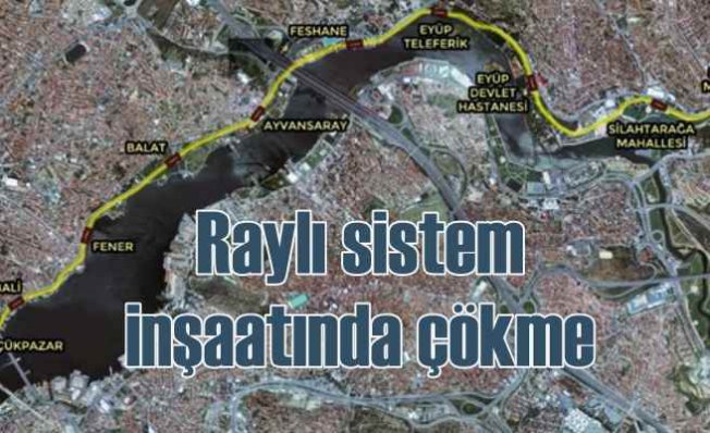 Eminönü Alibeyköy tramvay inşaatı çökmeye rağmen tamamlanıyor