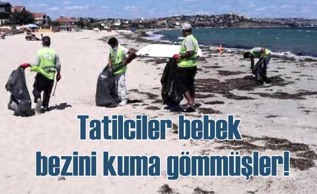 Marmara Ereğlisi'nde tatilcilerden geriye 50 kamyon çöp kaldı 