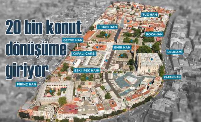 Bursa'da 20 bin konut kentsel dönüşümle yenilenecek