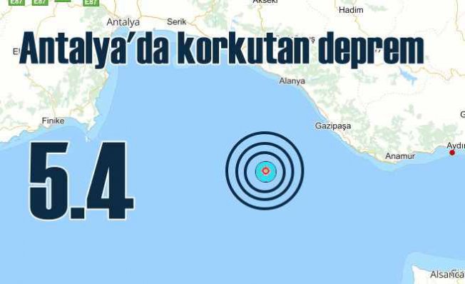 Antalya'da deprem | Antalya açıkları 5.4 ile sallandı