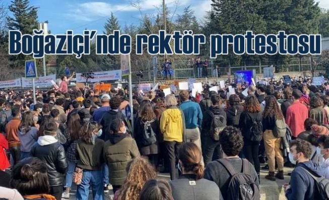 Boğaziçi Üniversitesi'nde yeni rektöre protesto