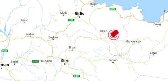Bitlis Hizan'da deprem oldu | Hizan'da deprem 4.1