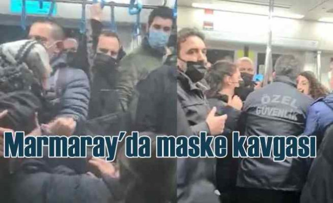 Marmaray'da kadınların maske kavgası