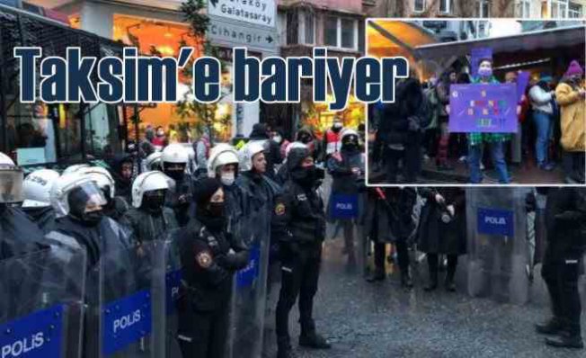 Taksim kadınlara kapatıldı, gözaltılar var