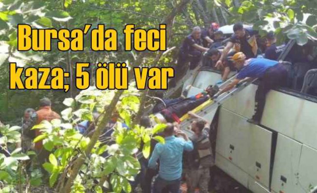 Bursa'da tur otobüsü kaza yaptı, 5 kişi can verdi