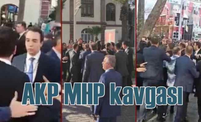 MHP Manisa mitinginde olay çıktı | AKP ve MHP'liler birbirine girdi