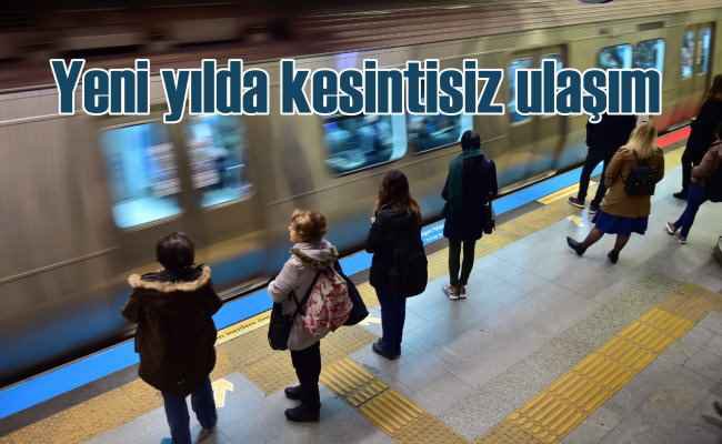 İstanbul'da yılbaşında kesintisiz ulaşım 