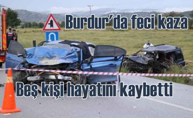 Burdur'da feci kaza | 5 can kaybı var