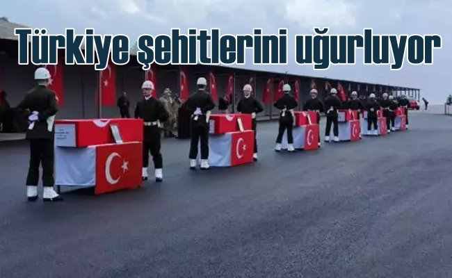 Türkiye Kuzey Irak Şehitlerini uğurluyor