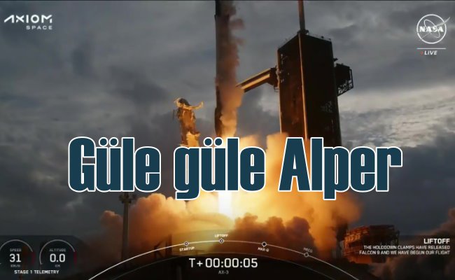 Türkiye'nin ilk astronotu yola çıktı