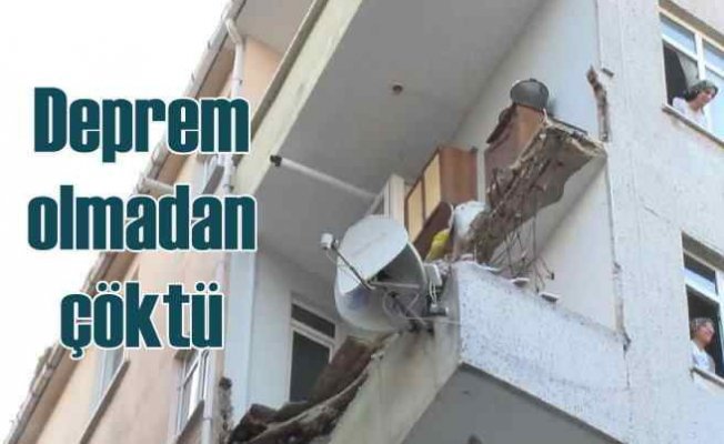 Deprem olmadan yıkıldı | Güngören'de balkon çöktü