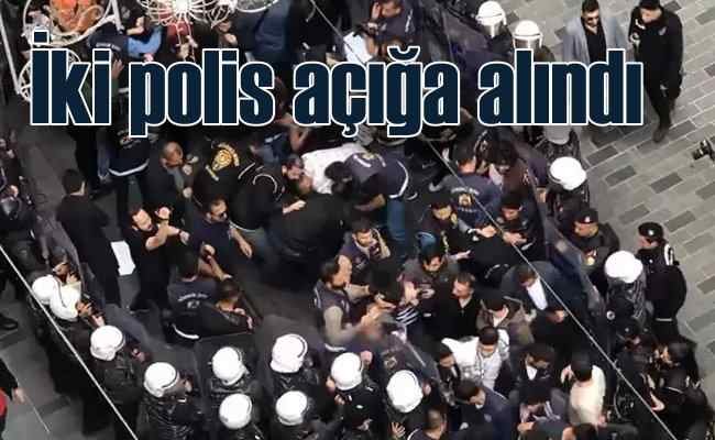 Polis bu kez izin vermedi | İsrail protestosuna ters kelepçe