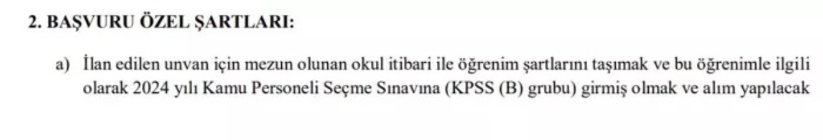 Altunhisar İlçe Belediye Başkanlığı'na 60 KPSS puanı ile memur alımı