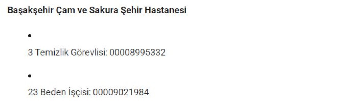 Şehir hastanelerine güvenlik, temizlik ve hizmetli kadrolarında personel alımı