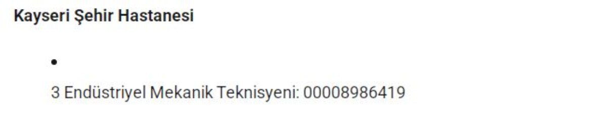 Şehir hastanelerine güvenlik, temizlik ve hizmetli kadrolarında personel alımı
