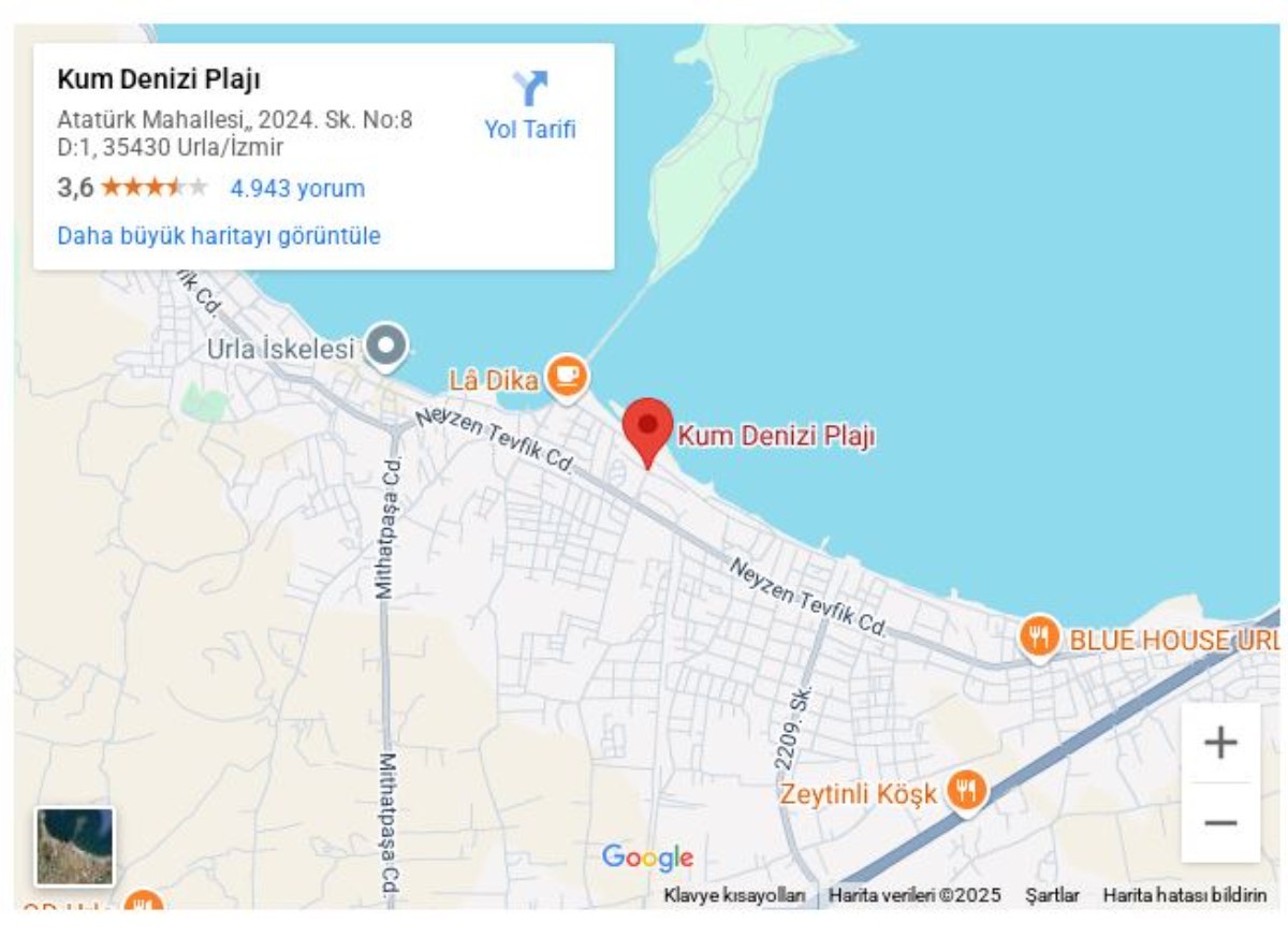 Urla Kum Denizi Plajı