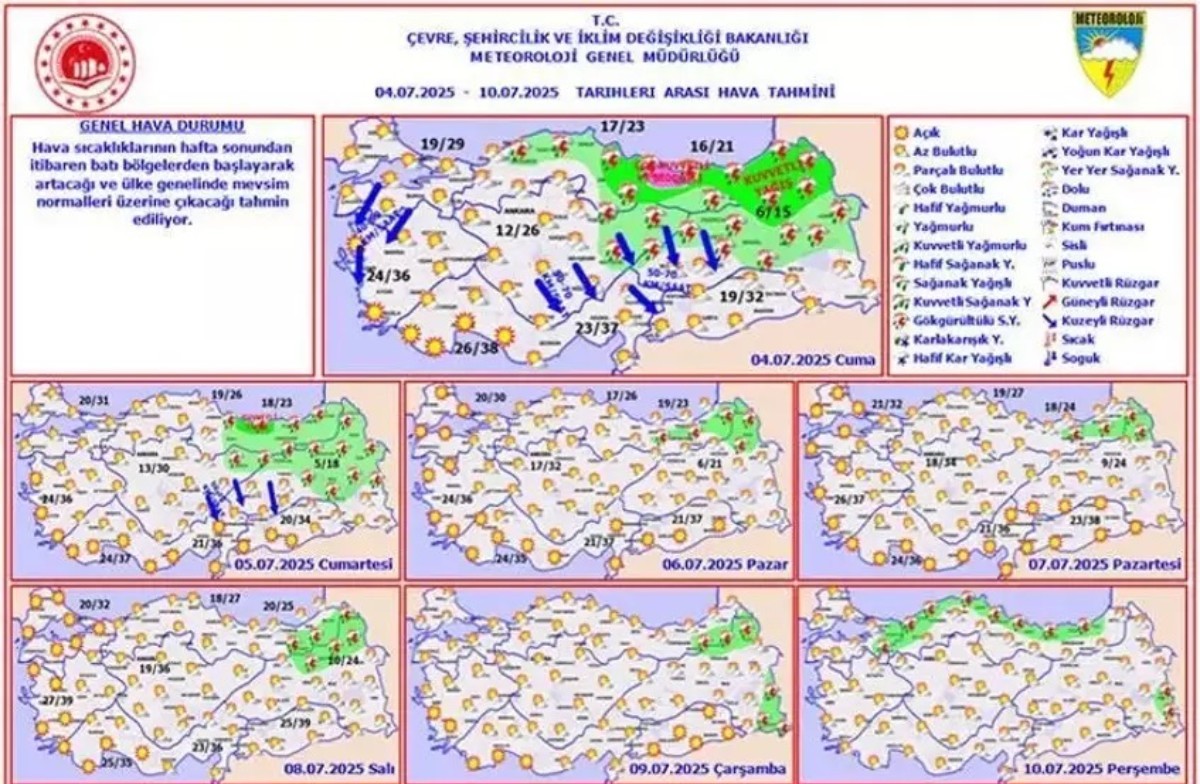 Kuvvetli Yağış Beklentisi Olan 22 İl İçin Uyarı