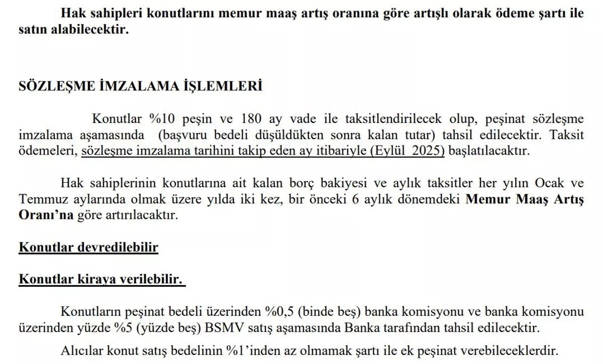 TOKİ Konutları Başvuru Şartları