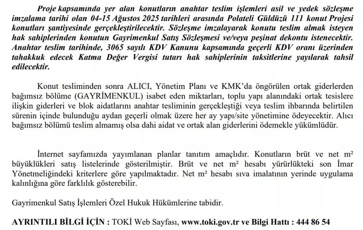 TOKİ konutları teslimi