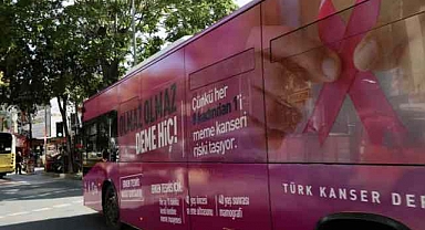 İETT'den meme kanseri farkındalık otobüsü
