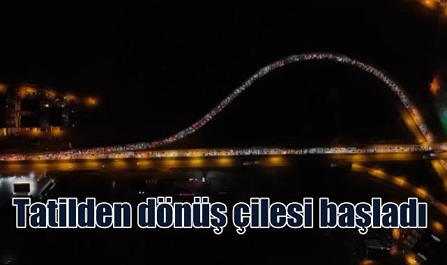 Bayram dönüş çilesi başladı | Kuyruk 40 kilometreyi aştı