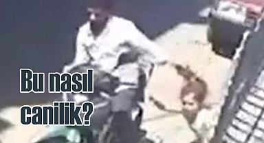 7 yaşındaki kızını tokatlayarak motosiklette sürükledi
