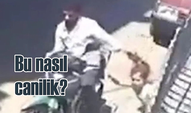 7 yaşındaki kızını tokatlayarak motosiklette sürükledi