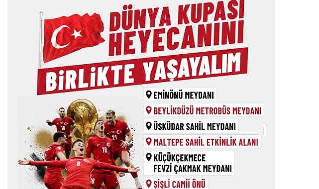 Milli Maç Coşkusu'nu İBB meydanlara taşıyor