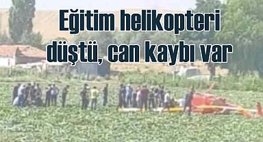 Ankara'da eğitim helikopteri düştü, pilot hayatını kaybetti