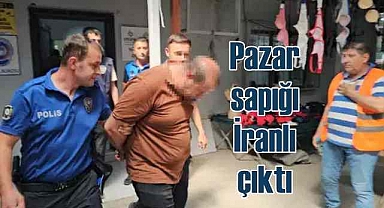 Balkan Pazarı'nda kadınların görüntülerini çekerken yakalandı