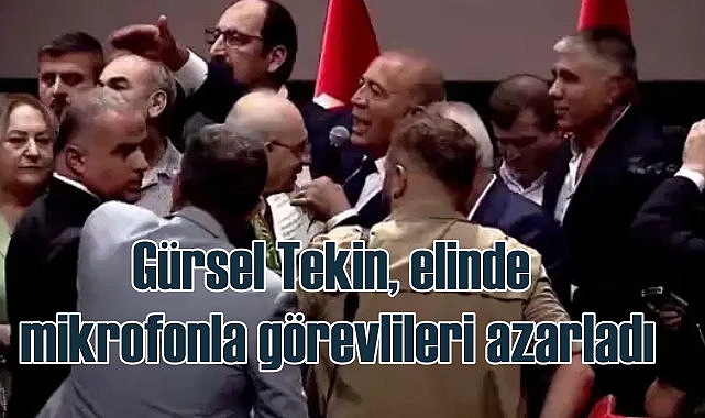 Gürsel Tekin, Kılıçdaroğlu rozet takarken görevlileri azarladı