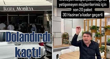 Mobilya mağazası yüzlerce kişiyi indirim vaadiyle dolandırdı