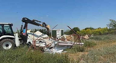 Ömerli Havzası'nda kaçak yapılar kaldırıldı