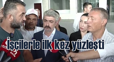 SSS Yldızlar Holding patronu ilk kez işçilerle buluştu