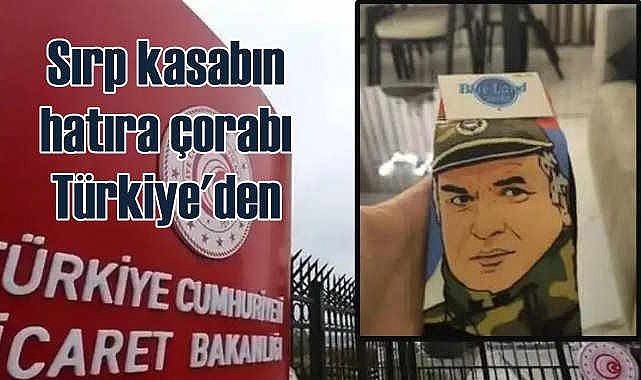 Soykırım suçlusu Miladiç'e hatıra çorap üretmişler