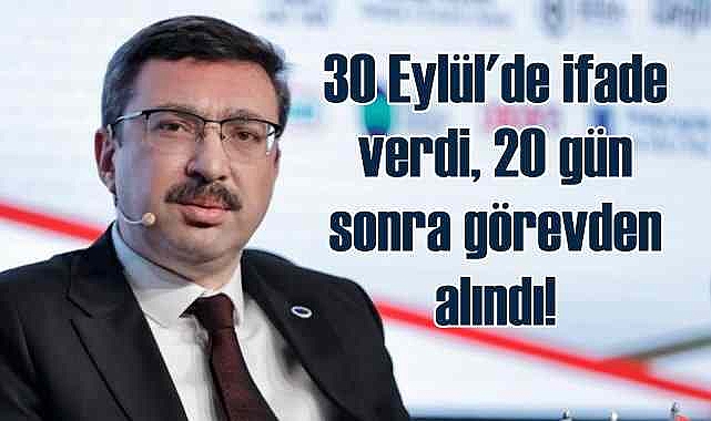 Soruşturma izni verilmişti | 20 gün sonra görevden alındı