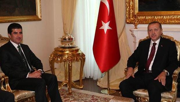 Erdoğan, 45 dakika Barzani ile görüştü