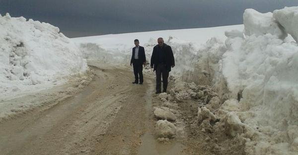 Adilcevaz'da kardan kapanan yollar açılıyor