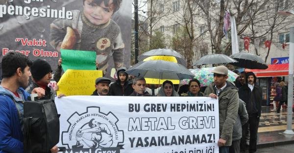 Adıyaman'da işçilerden protesto