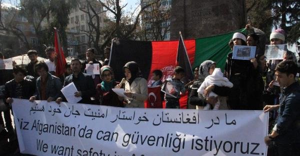 Afganistan'daki şiddet Trabzon’da protesto edildi