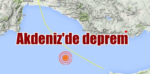Alanya'da deprem; Akdeniz 4.7 ile sallandı