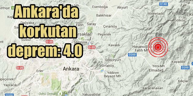 Ankara Elmadağ'da deprem, Kırıkkale'de hissedildi