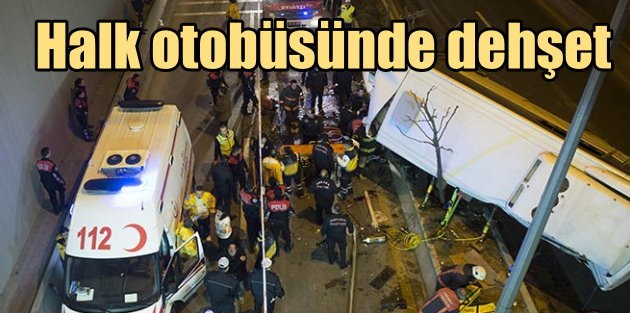 Ankara'da otobüs alt geçide düştü, 1 ölü 15 yaralı