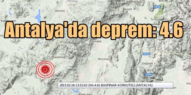 Antalya Korkuteli'nde deprem: 4.6