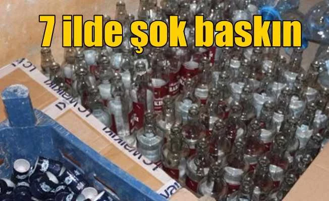 7 ilde sahte alkol operasyonu: 83 gözaltı var