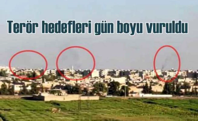 Terör hedefleri aralıksız vuruluyor | Top atışları hiç durmadı