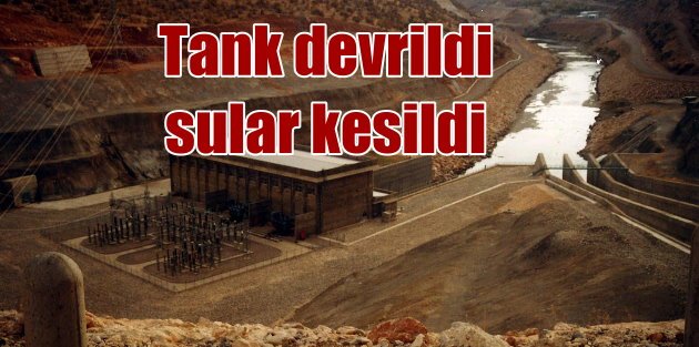 Askeri tank devrildi, Diyarbakır'a 5 saat su verilemedi