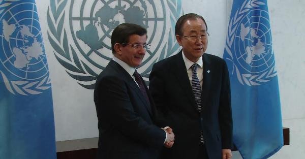 Başbakan Davutoğlu, BM Genel Sekreteri Ban Ki-mun ile görüştü